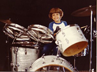 Nathan Goodman drummer as child 1980s